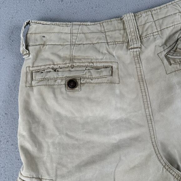 Vtg Y2K Abercrombie & Fitch Cargo Shorts Men’s 28‎ Khaki Drawstring Paratrooper - Picture 13 of 16